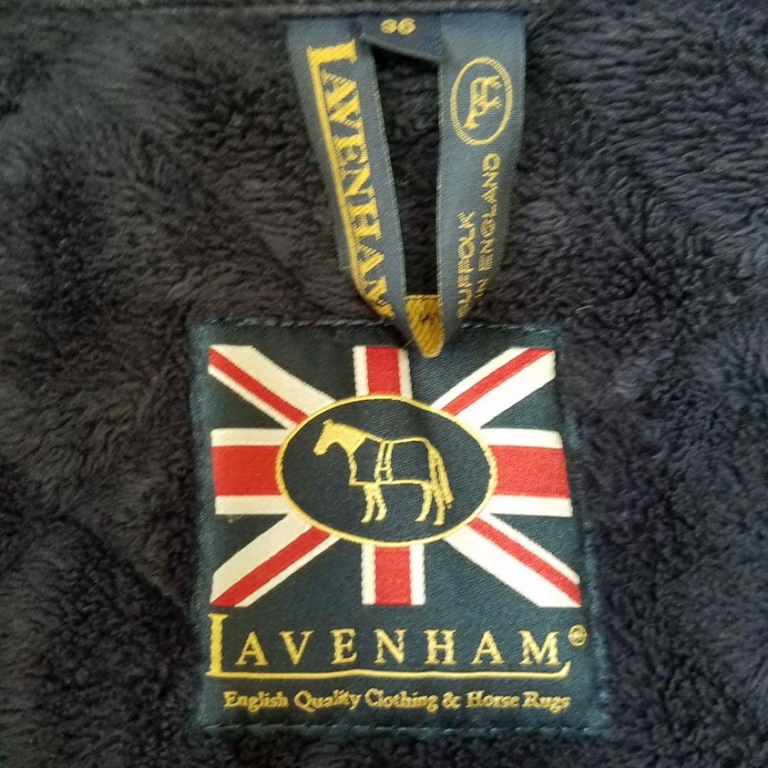 美品✨ラベンハム キルティング ロングコート 裏ボア フード ネイビー S