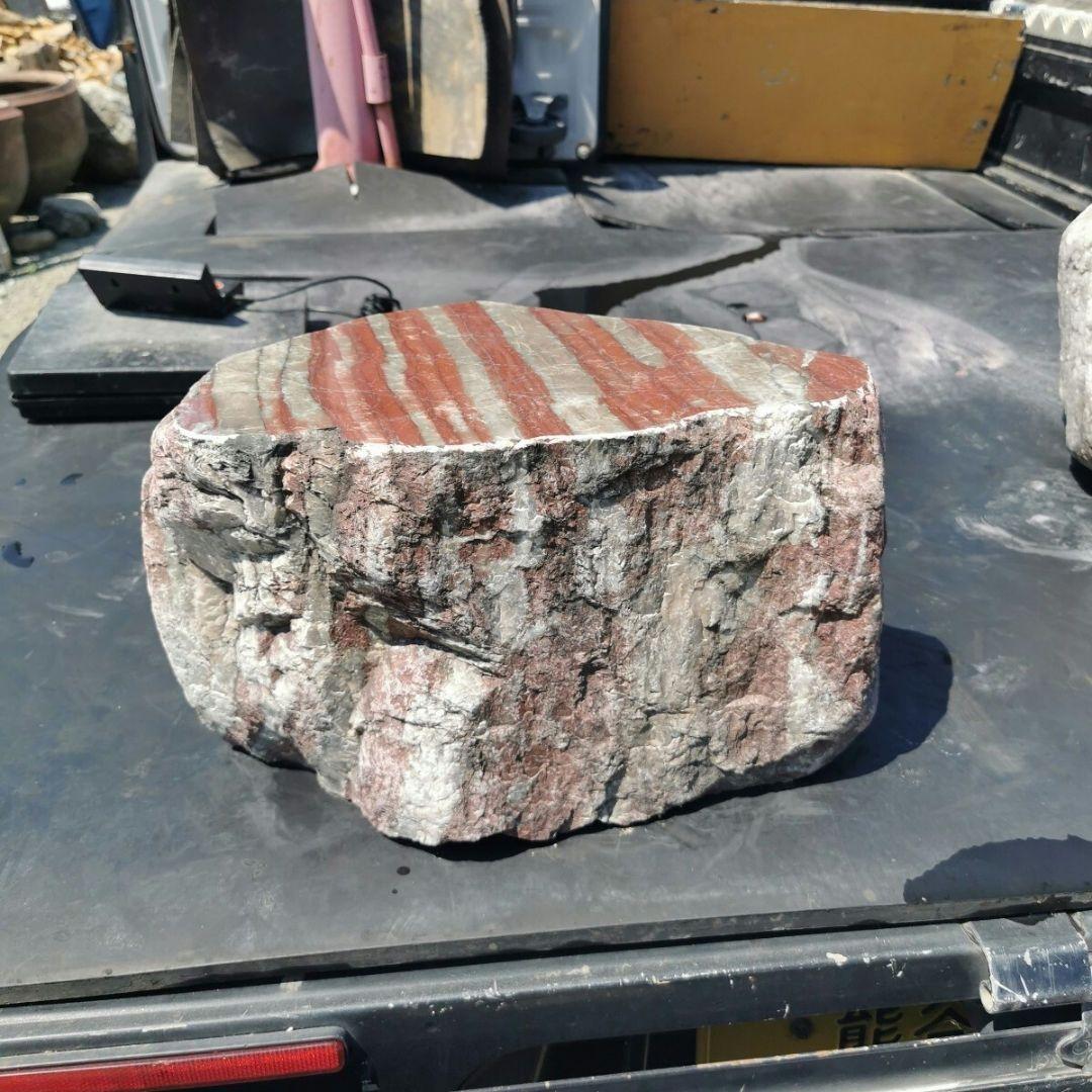 群馬産　赤石　28.8キロ　庭石　鑑賞石　石　石材　庭　坪庭　ガーデニング