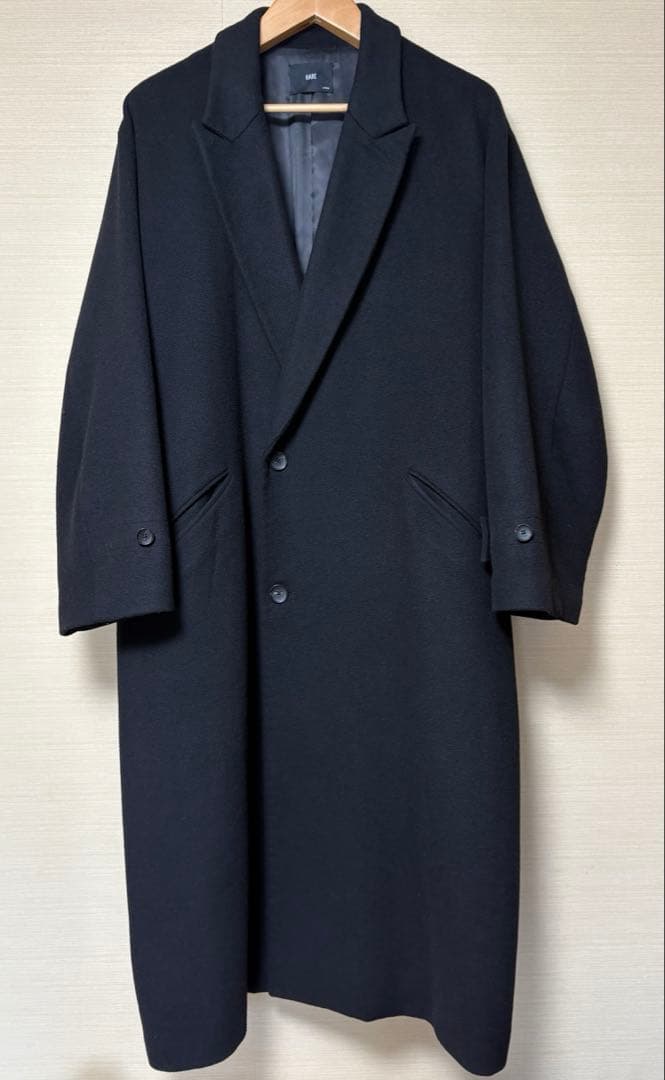 最終価格です！　HARE ハレ　ウール　ロングコート　Lサイズ　ブラック