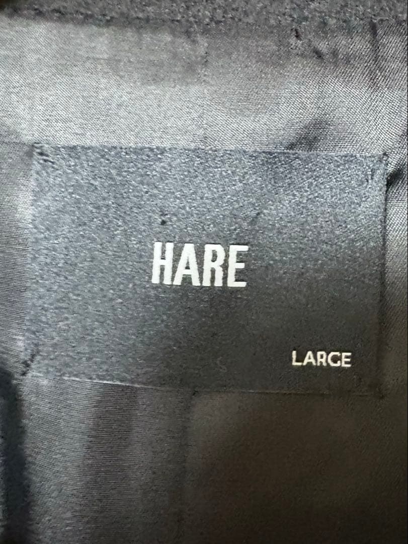 最終価格です！　HARE ハレ　ウール　ロングコート　Lサイズ　ブラック
