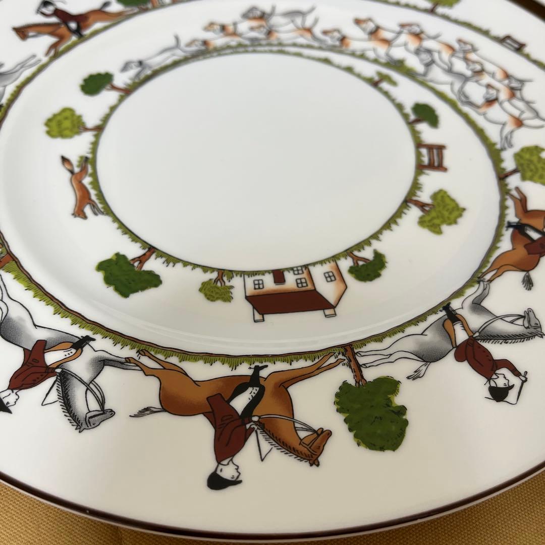 る*う様 美品‼︎WEDGEWOOD ハンティングシーン 大皿2枚組[廃盤希少]