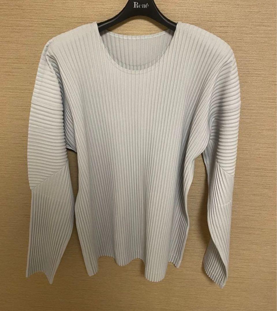 HOMMEPLISSE プリーツ長袖カットソー