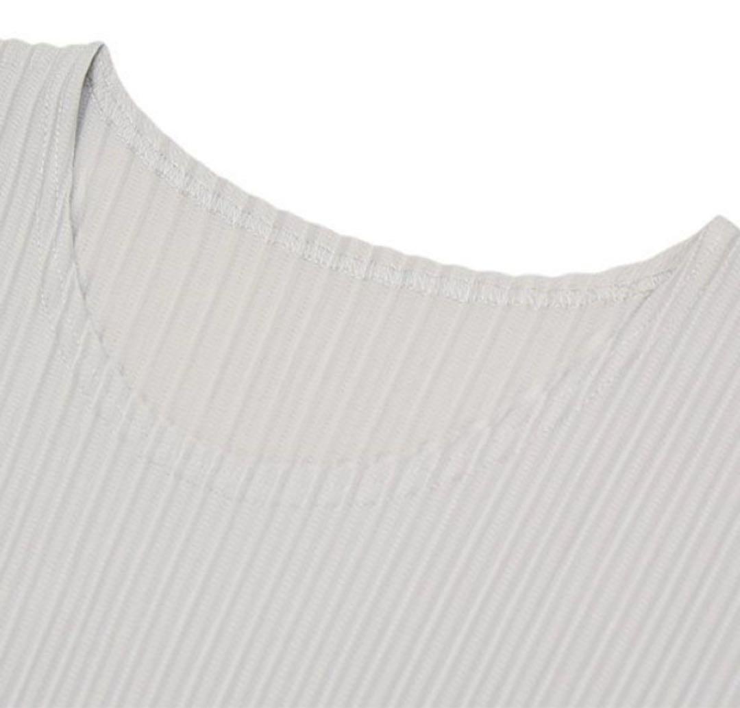 HOMMEPLISSE プリーツ長袖カットソー