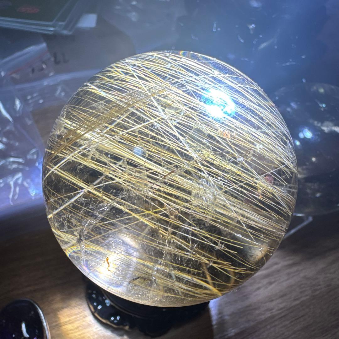 【極上品】コレクション級　ゴールドルチルスフィア 丸玉　約5.2cm