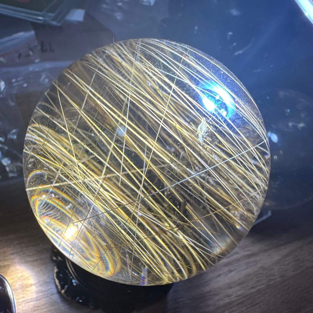 【極上品】コレクション級　ゴールドルチルスフィア 丸玉　約5.2cm