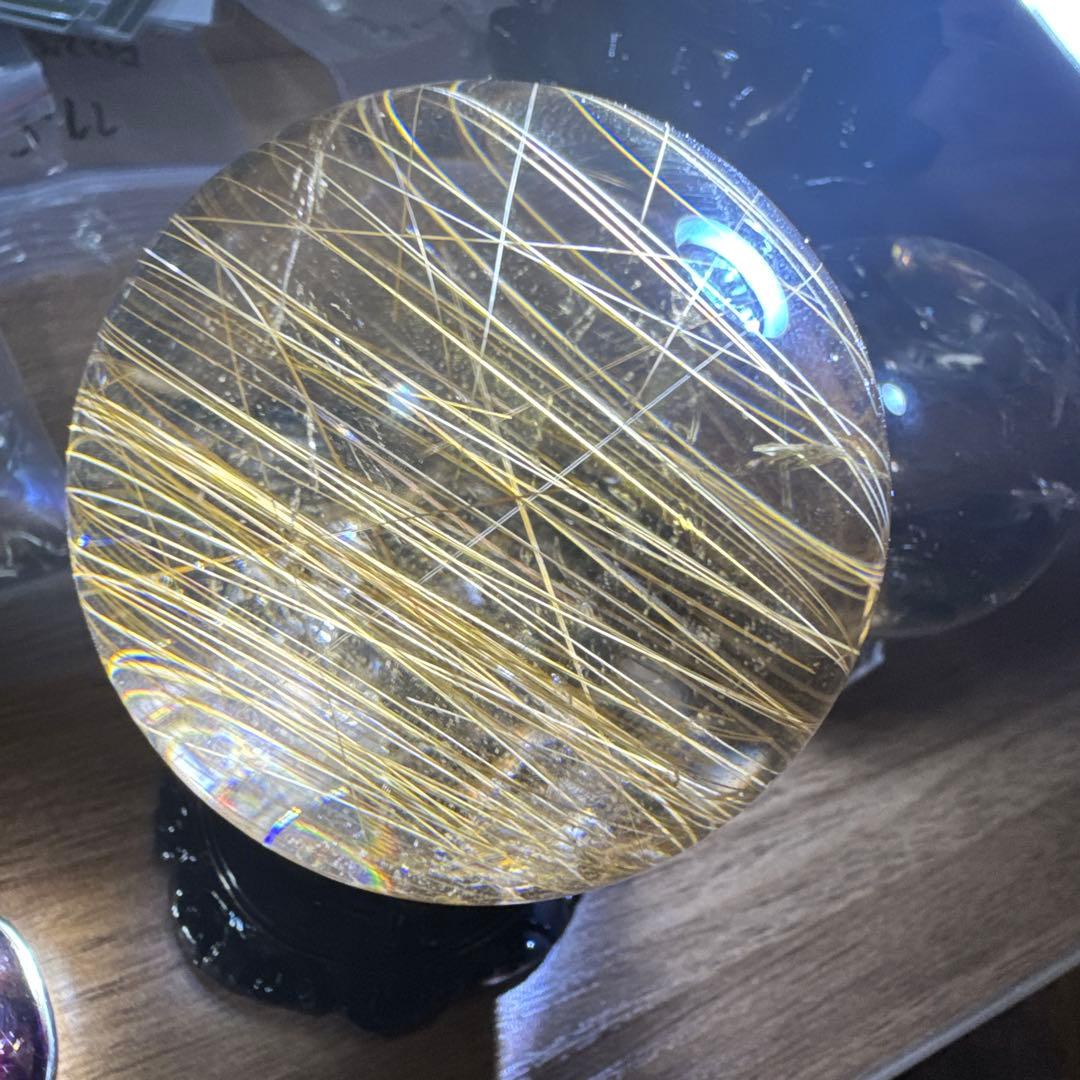 【極上品】コレクション級　ゴールドルチルスフィア 丸玉　約5.2cm