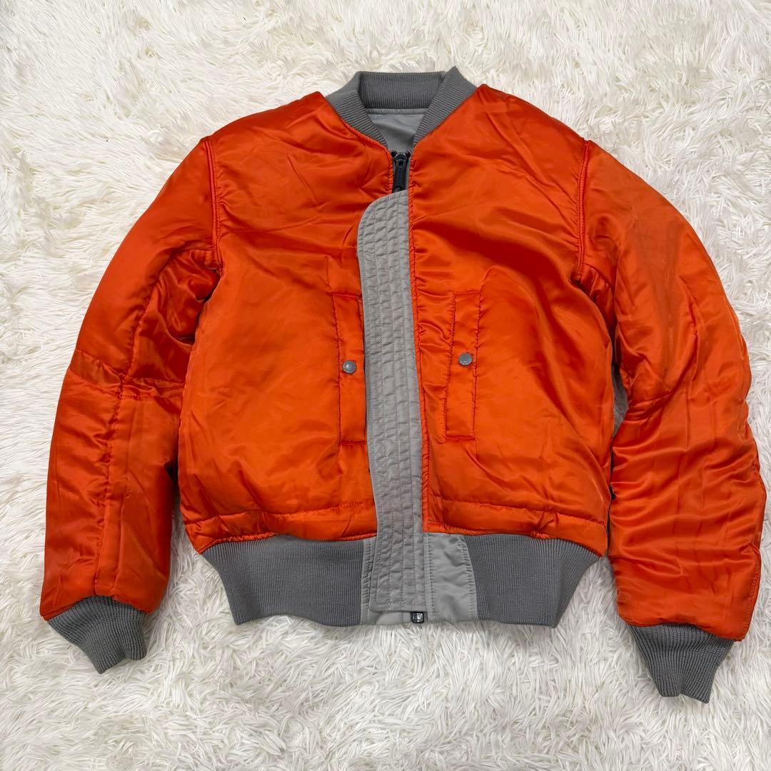 710　AVIREX 　MA-1フライトジャケット　M　シルバー