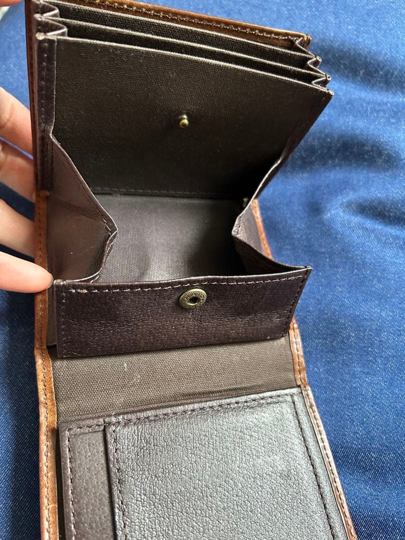 エムピウ　ミッレフォッリエ　P25 ブスケット　ダークブラウン　コンパクト財布