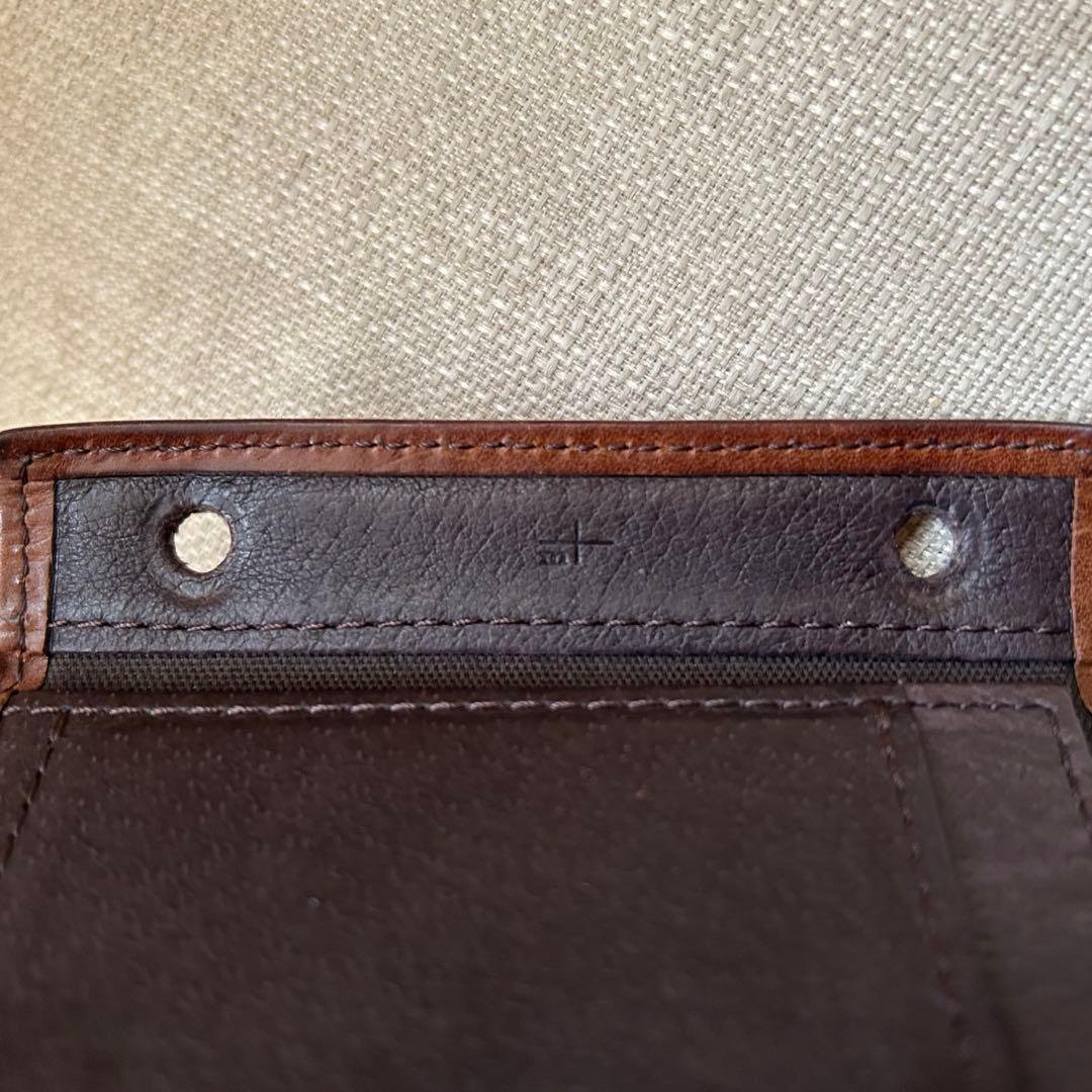 エムピウ　ミッレフォッリエ　P25 ブスケット　ダークブラウン　コンパクト財布