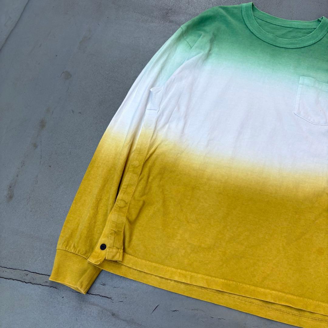 Sacai グラデーション　スナップボタン　長袖　tシャツ　ロンt カットソー