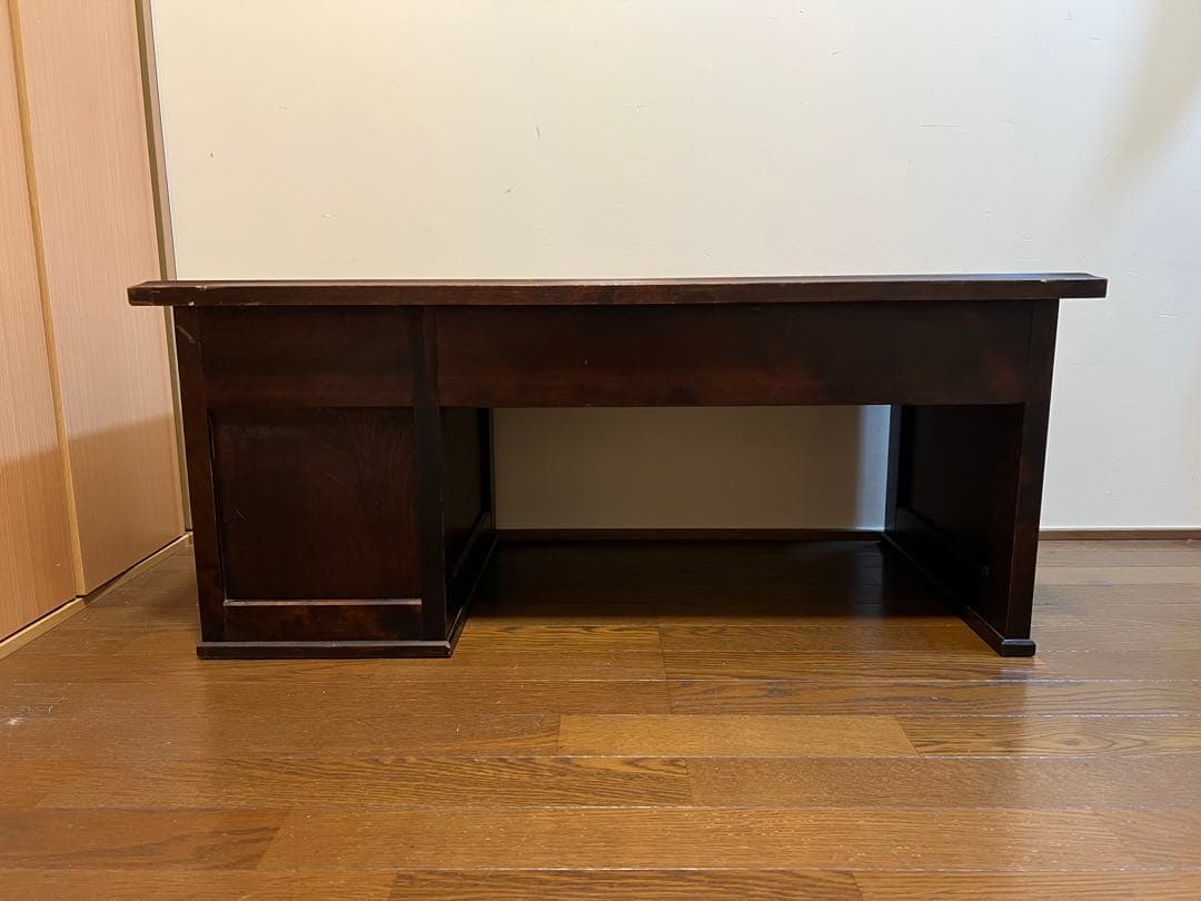 アンティーク⭐︎北海道民芸家具/書斎　 無垢材 骨董/座机/文机/帳場机/引出し付