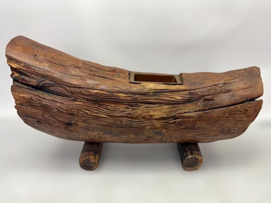 天然木 古材 流木風 花器　花台　盆栽　 プランター 一点物　01b75