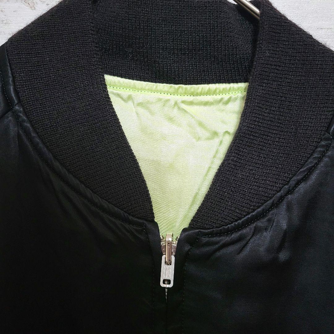 【美品XL】ワコマリア スカジャン トラ 虎 刺繍 ティムリーハイ ブラック