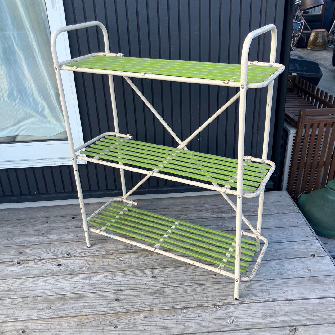 北欧レトロ アイアンフレーム スチールラック プランターラック 花台 飾り棚