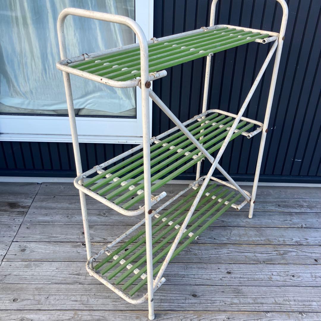 北欧レトロ アイアンフレーム スチールラック プランターラック 花台 飾り棚