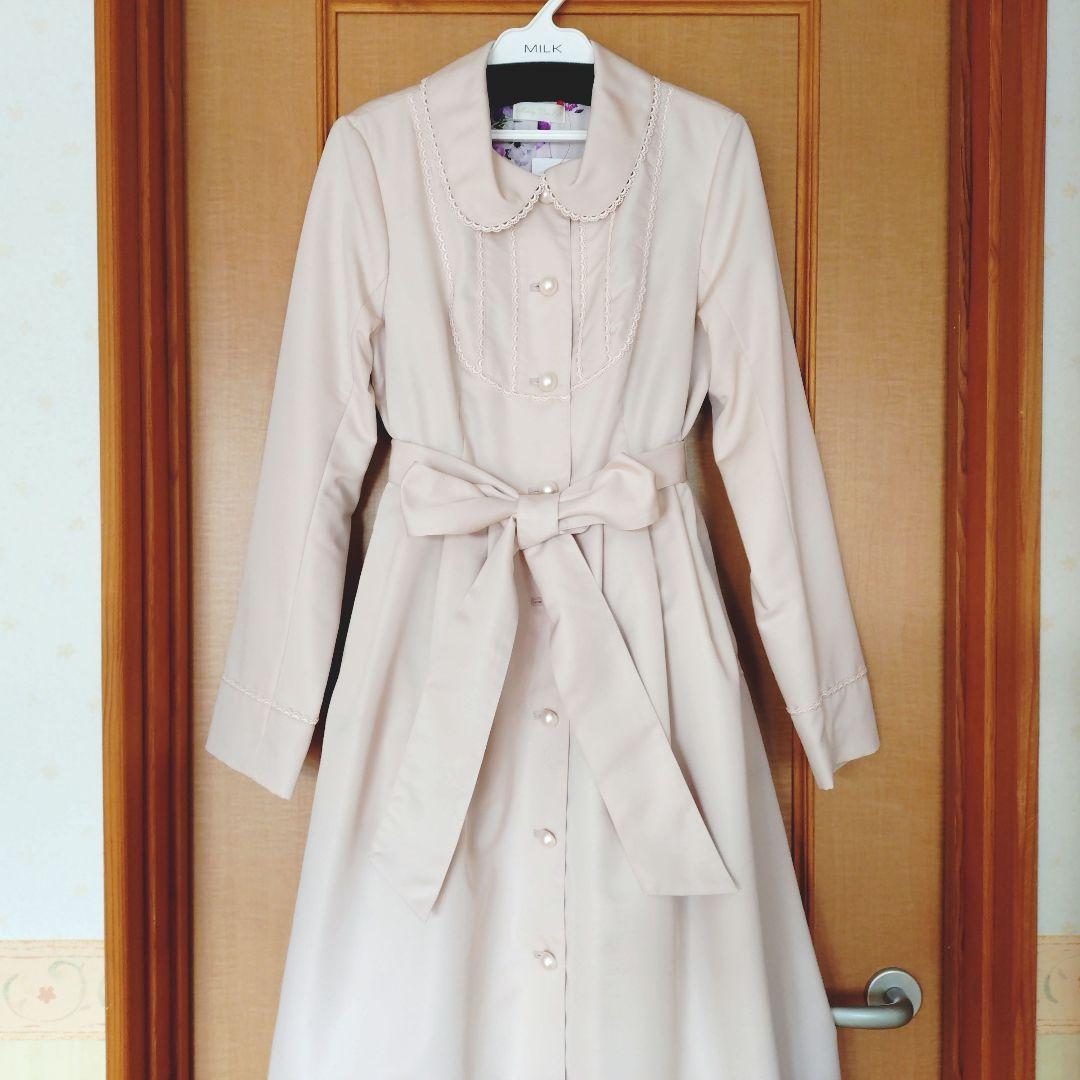 【未使用】メロディバスケット パンジーブーケ裏地ライトコート ピンク