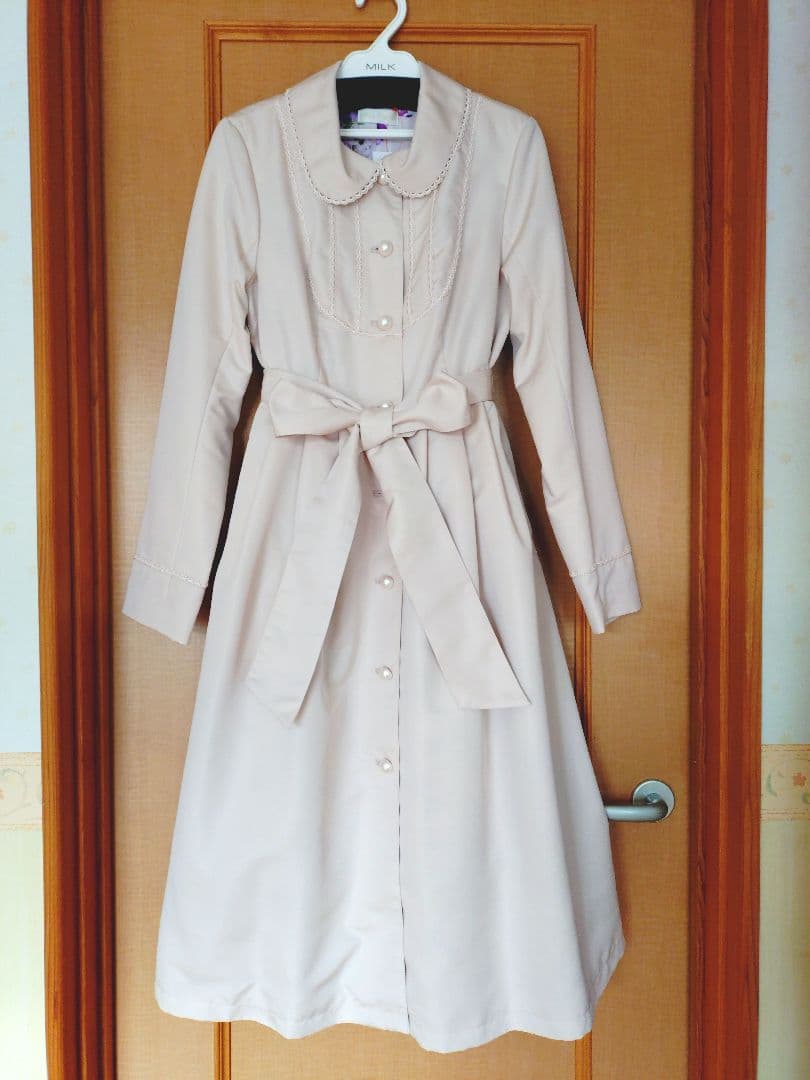 【未使用】メロディバスケット パンジーブーケ裏地ライトコート ピンク