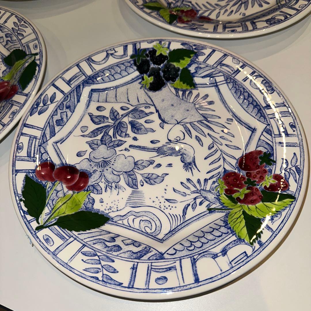 ジアン オワゾブルー ディナープレート×2 ほぼ未使用 France 27cm