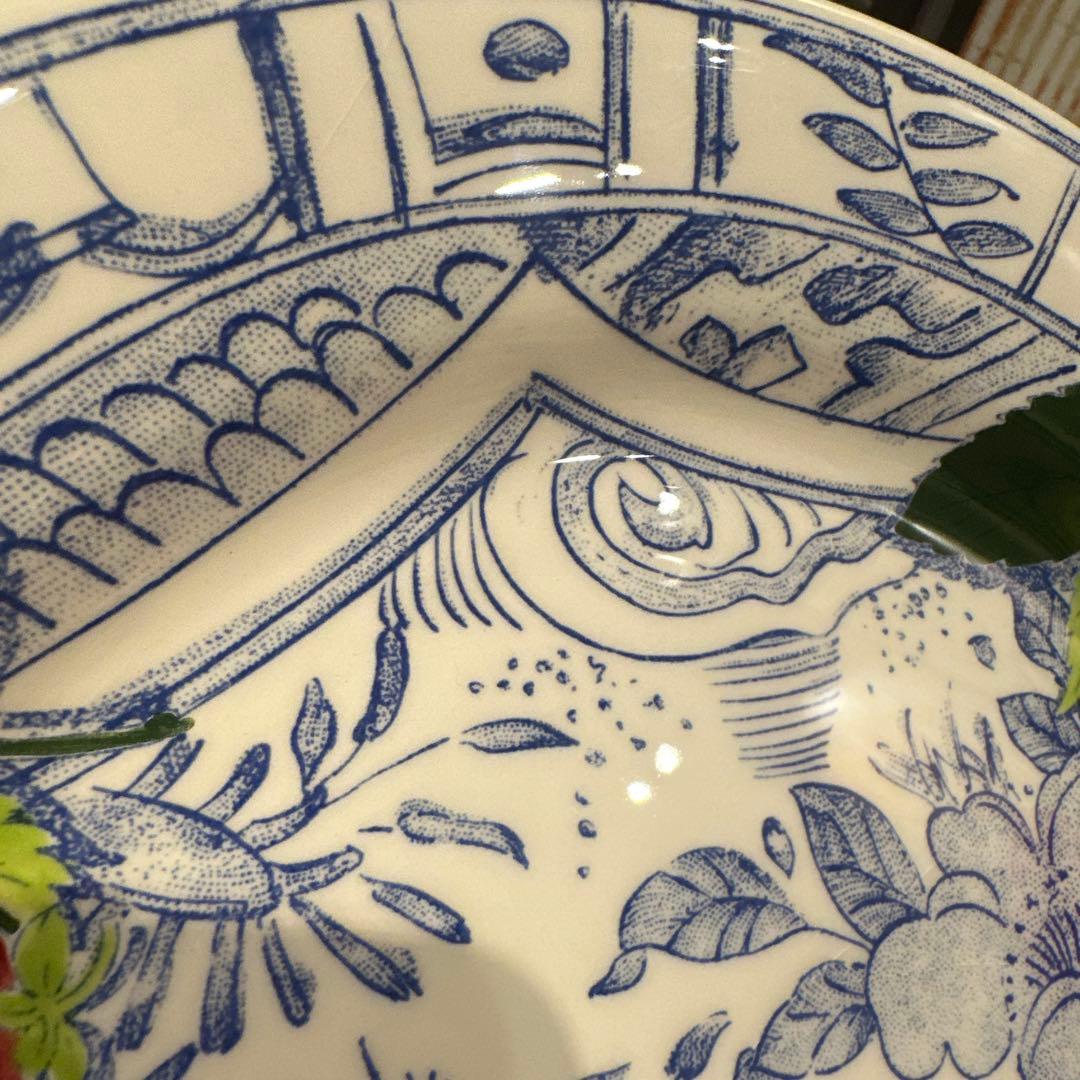 ジアン オワゾブルー ディナープレート×2 ほぼ未使用 France 27cm