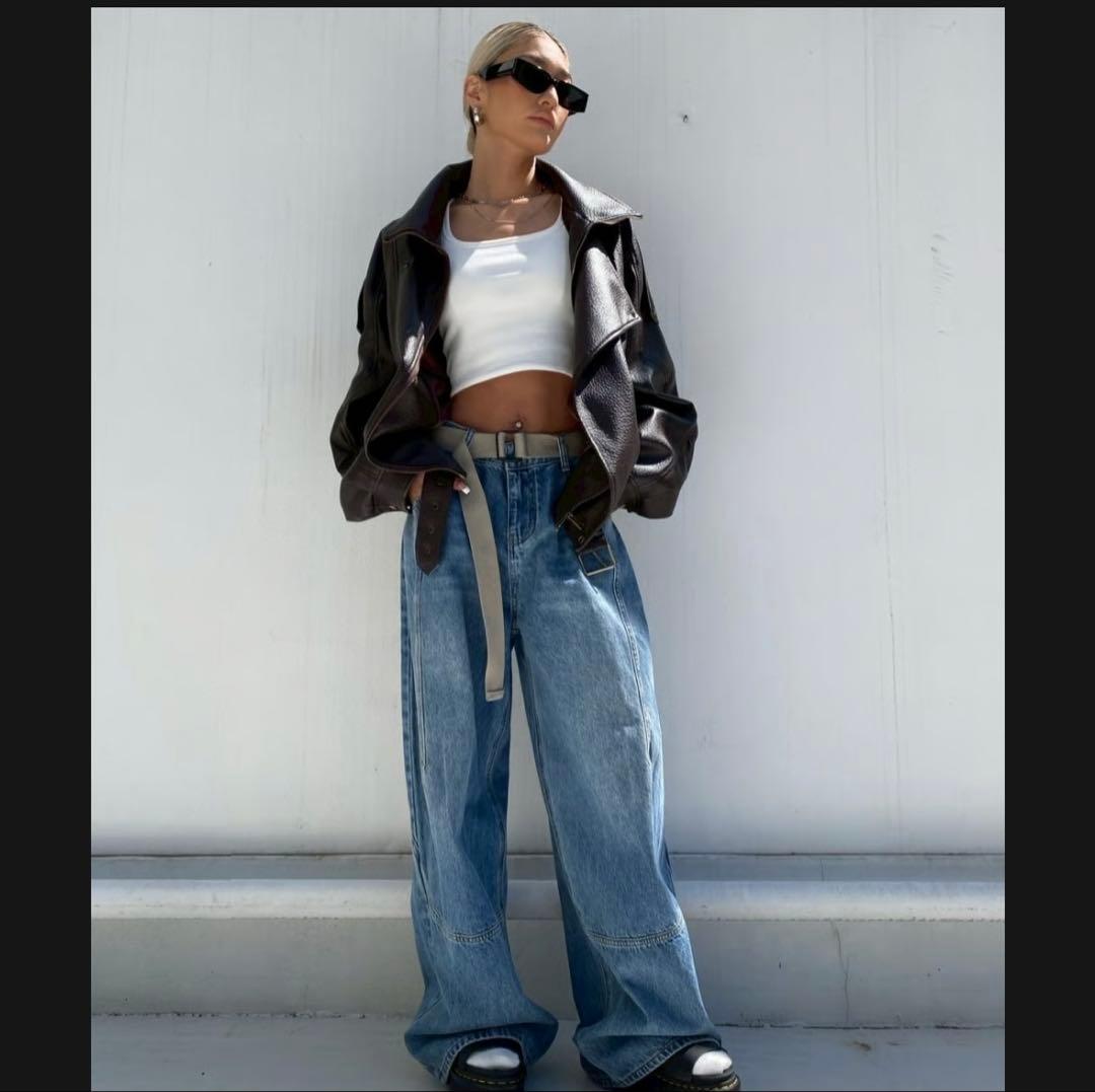 新品未使用　完売商品sudoレザージャケット茶色