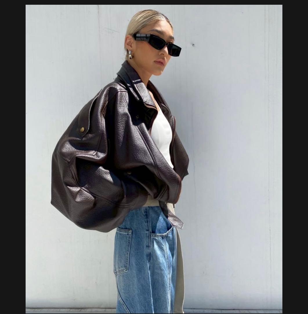 新品未使用　完売商品sudoレザージャケット茶色