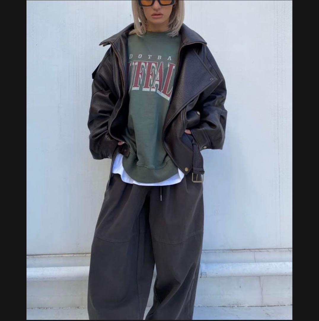 新品未使用　完売商品sudoレザージャケット茶色