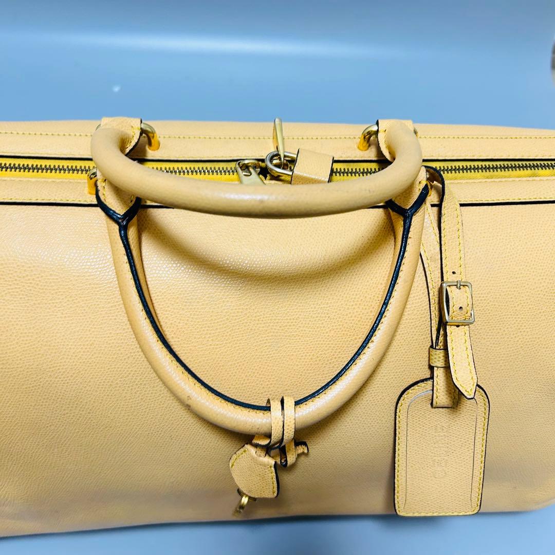 CELINE セリーヌ ボストンバッグ トラベルバッグ 大容量 イエロー系