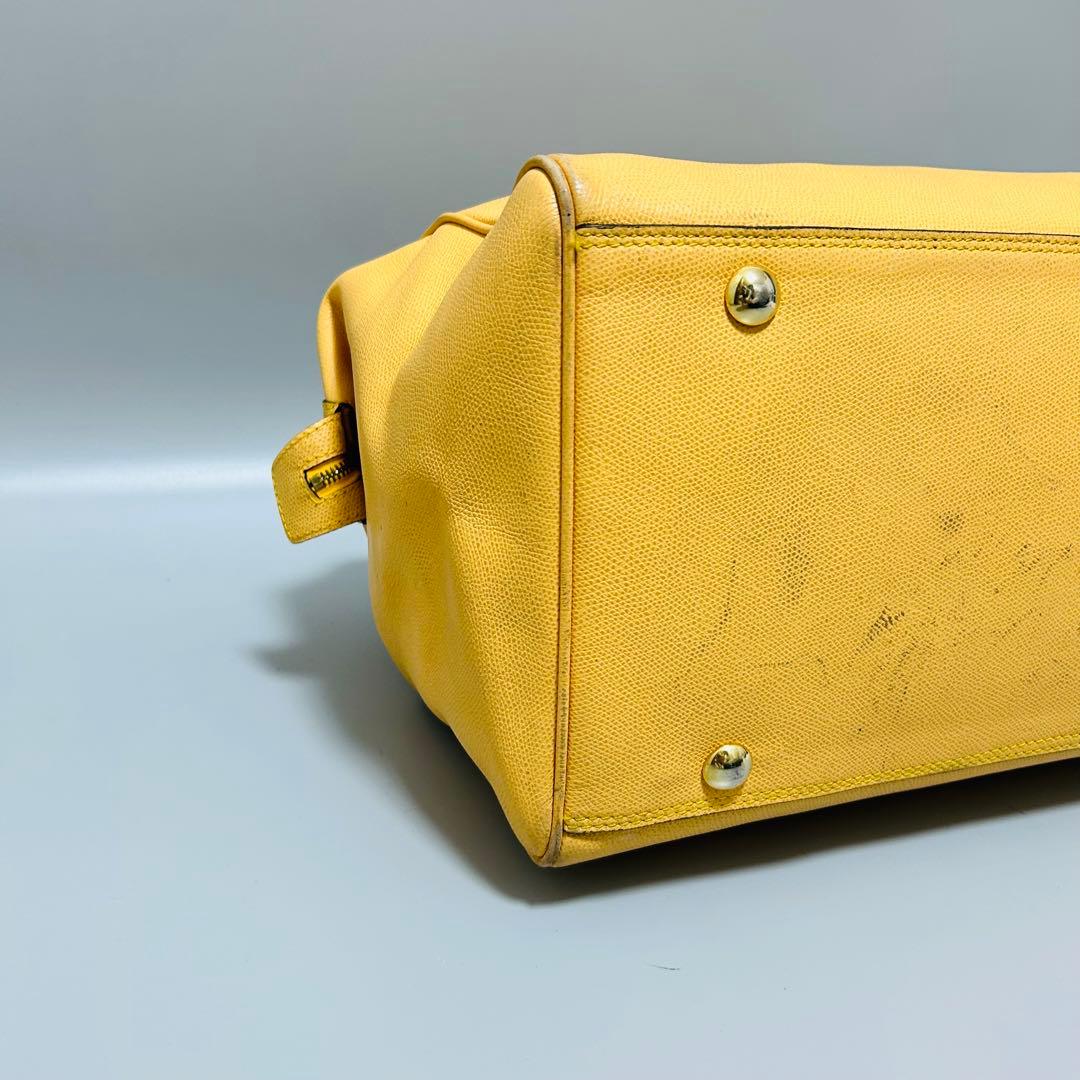 CELINE セリーヌ ボストンバッグ トラベルバッグ 大容量 イエロー系