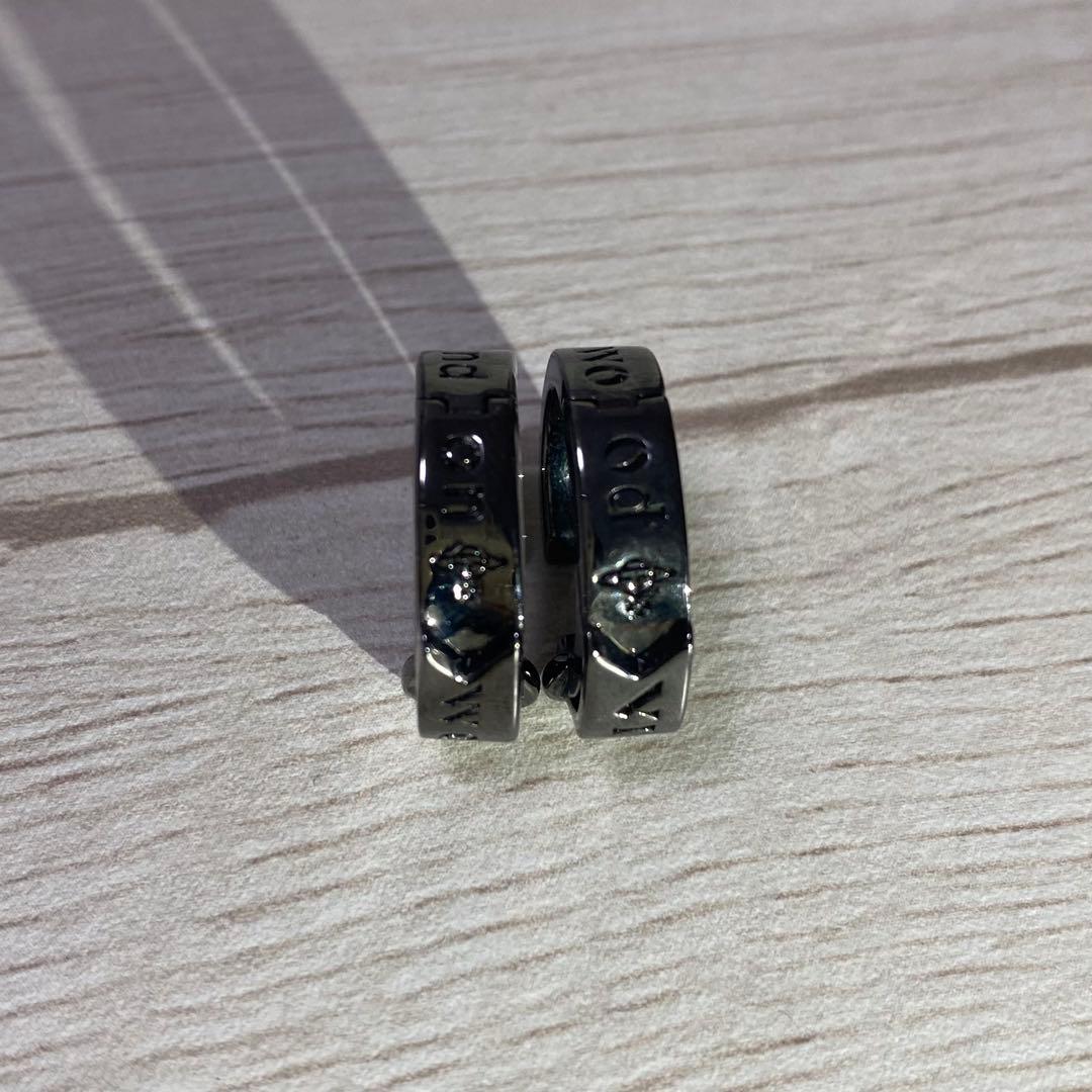 Vivienne Westwood シングルフープピアス　ガンメタル