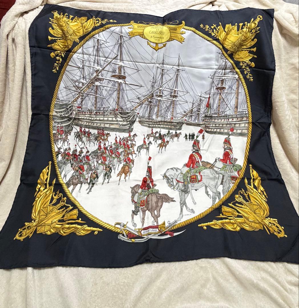 HERMES シルクスカーフ 騎馬軍団
