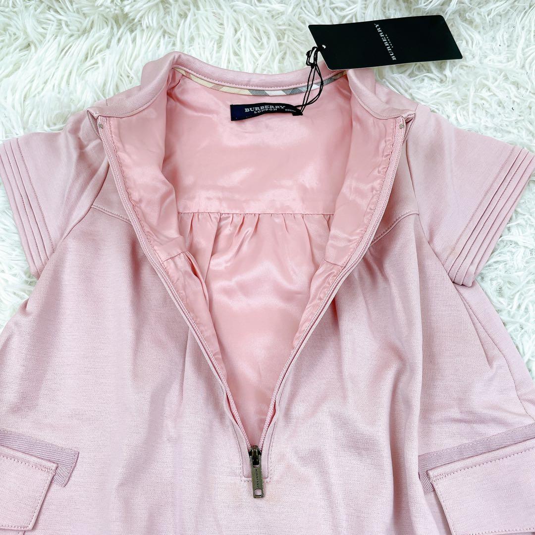 新品✨タグ付き BURBERRY ベビー服 半袖 ワンピース 丸襟 裏地付き