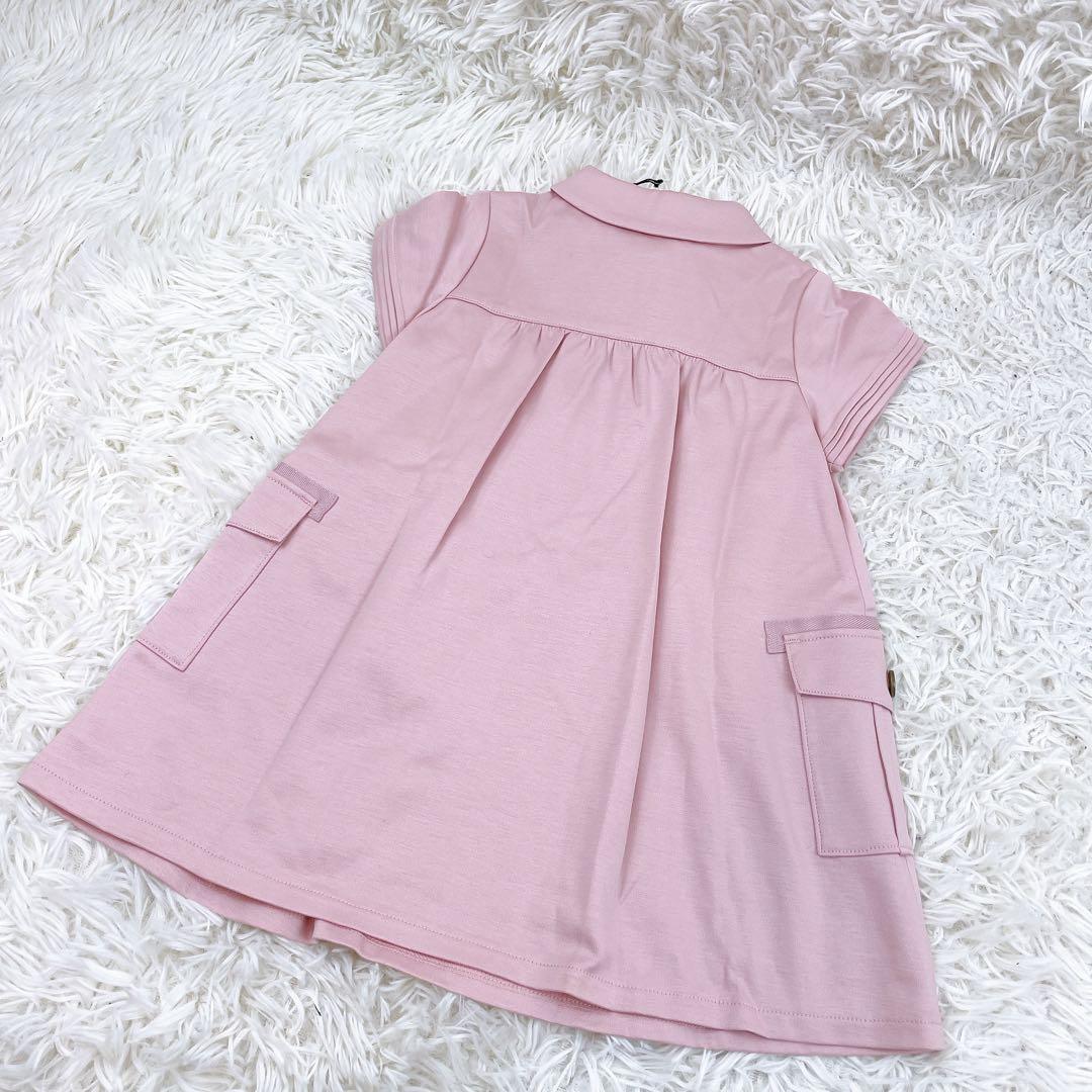 新品✨タグ付き BURBERRY ベビー服 半袖 ワンピース 丸襟 裏地付き