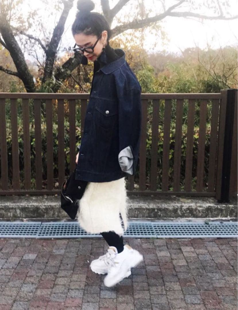 チャリータ　ウール　ファー　スカート