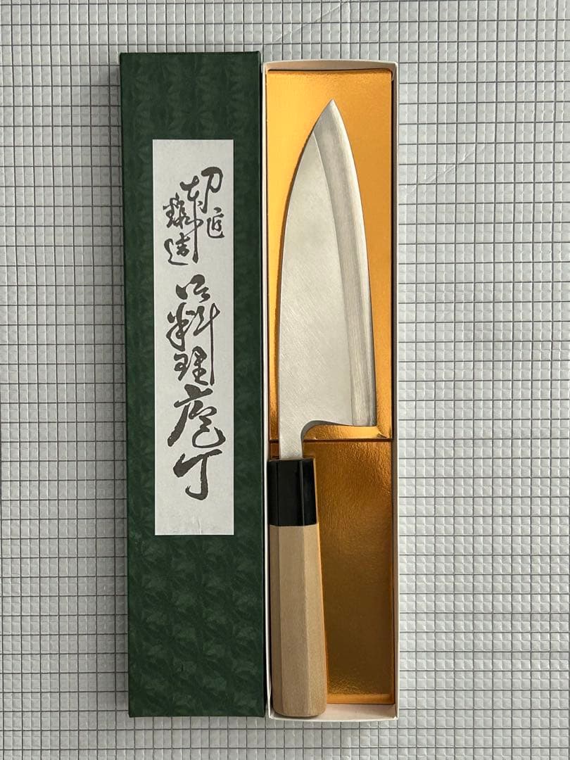 包丁 出刃包丁 銀三 165mm 水牛八角柄 ステンレス ①