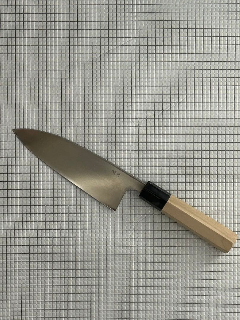 包丁 出刃包丁 銀三 165mm 水牛八角柄 ステンレス ①
