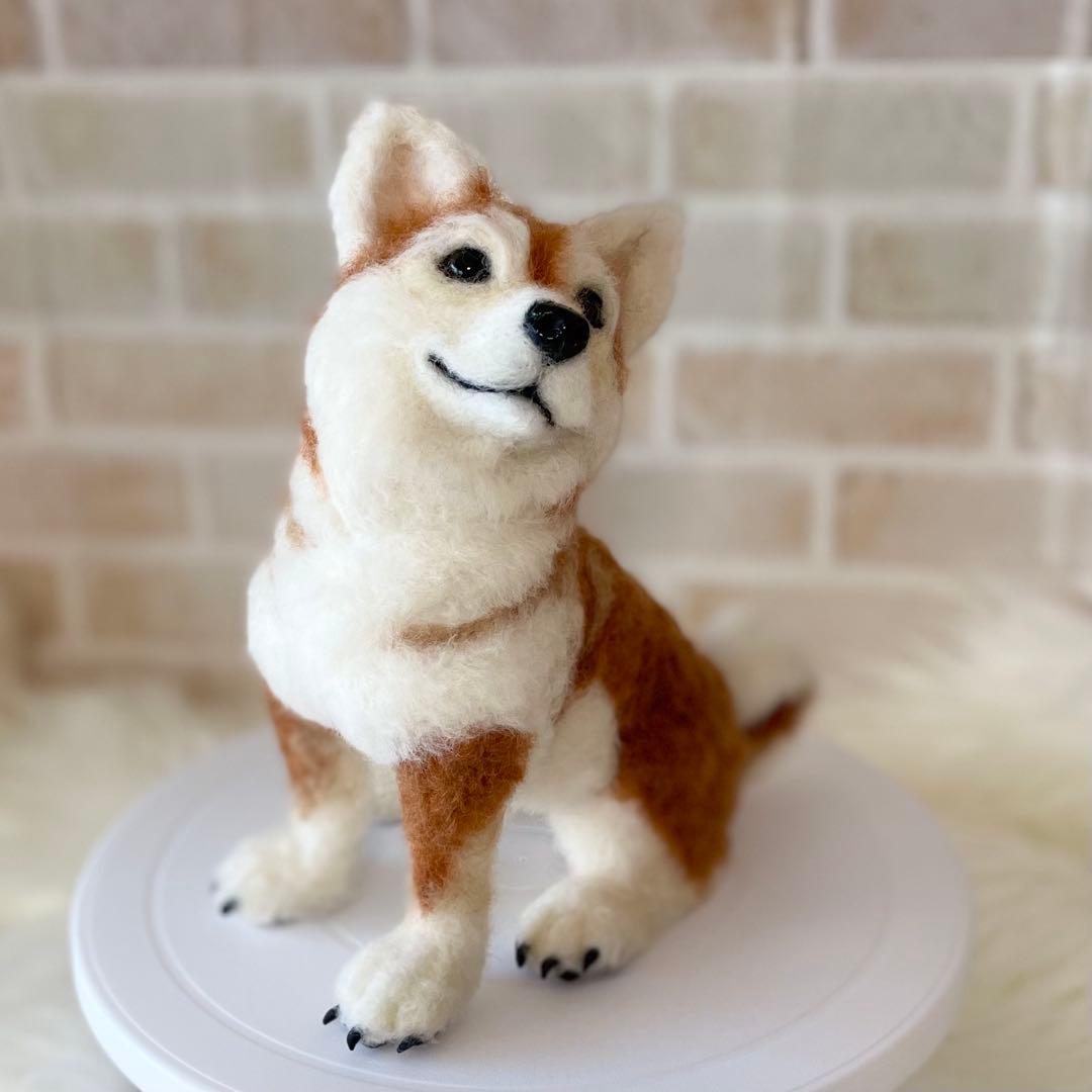 羊毛フェルト　柴犬　momoichigo