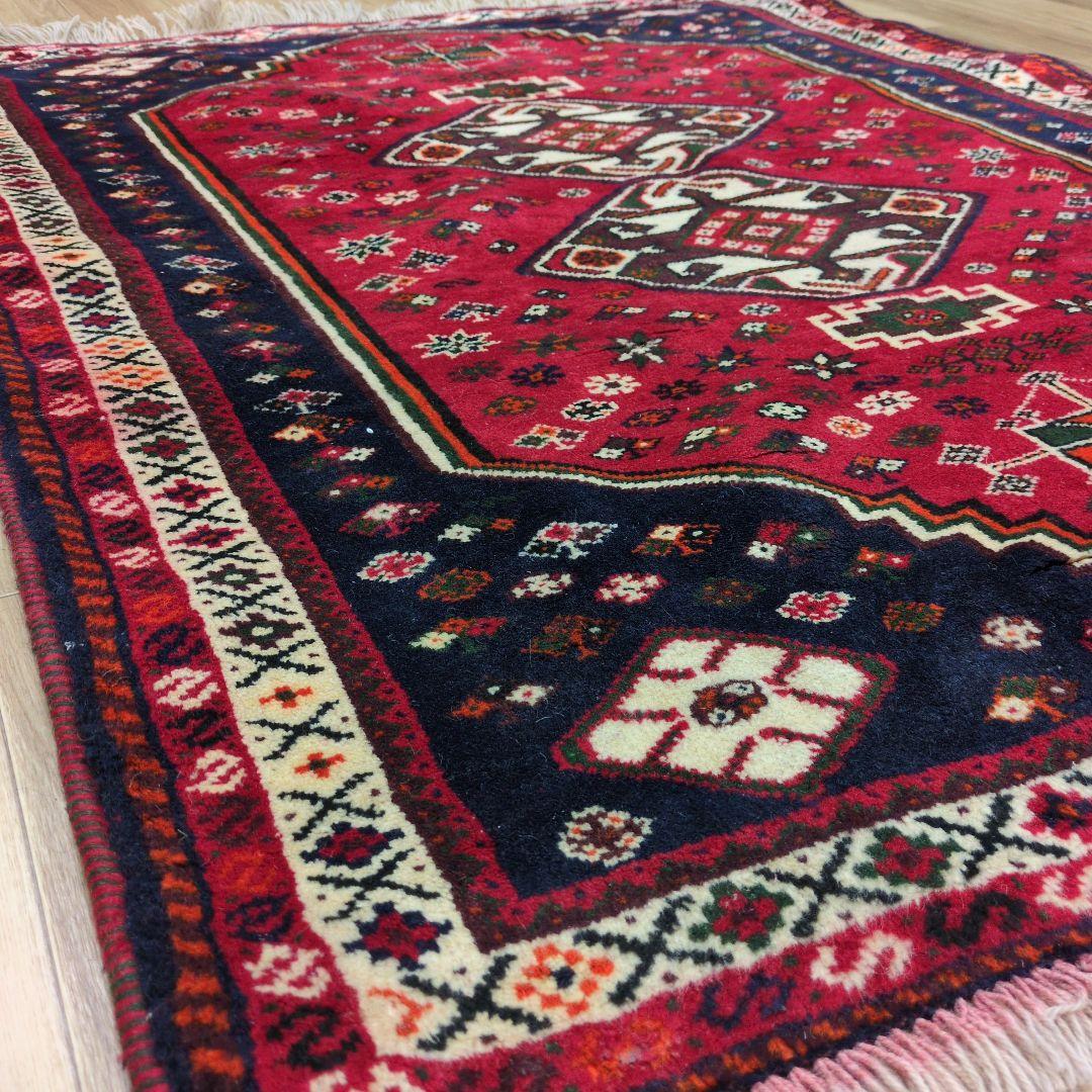 ペルシャ絨毯　シ－ラーズ産 147x117 クリーニング済 shiraz