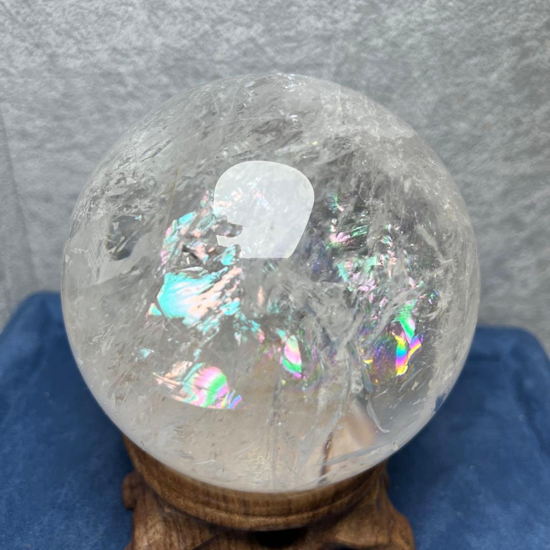 ご予約水晶スフィア　直径92mm 虹ギラギラ　30%off❣️