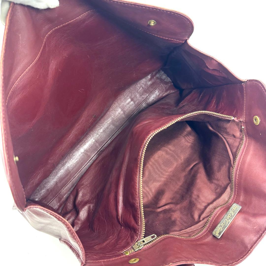 ✨良品✨カルティエ ハンド トートバッグ マストライン 肩掛け 大容量 ボルドー