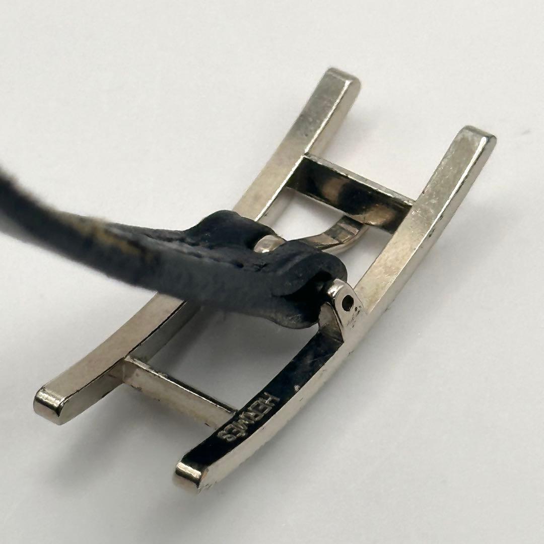 HERMES エルメス アピ3 レザー ブレスレット ブラック