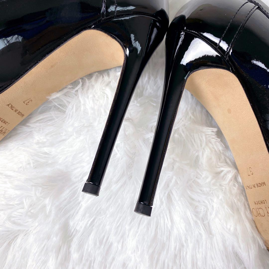 美品✨ ジミー チュウ ライザ ミンクトリム パンプス　ブラック　37