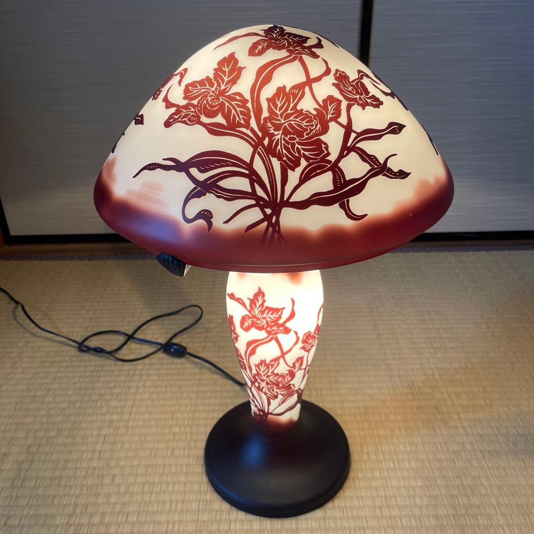 アール・ヌーヴォーガレ風キノコ型 テーブルランプ