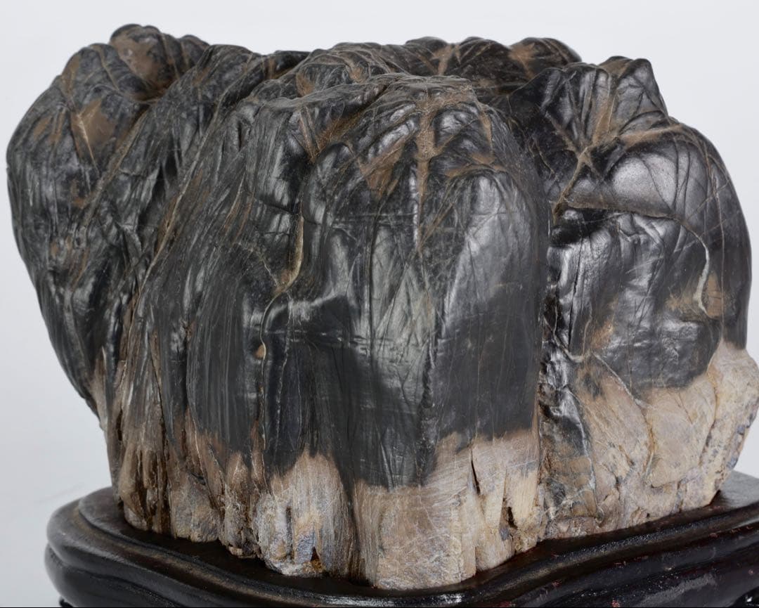 古谷石 遠山 連山 滝石1.4kg水石 鑑賞石 天然石 原石 盆石 景石 飾石