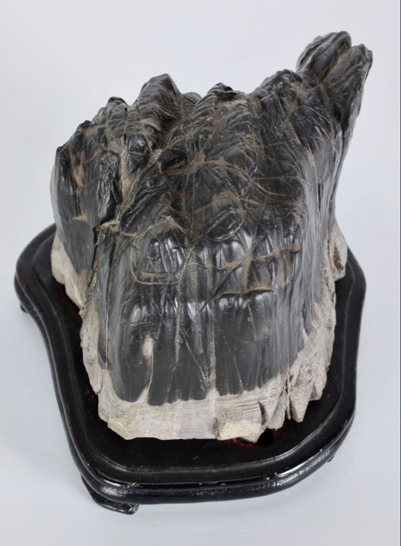 古谷石 遠山 連山 滝石1.4kg水石 鑑賞石 天然石 原石 盆石 景石 飾石