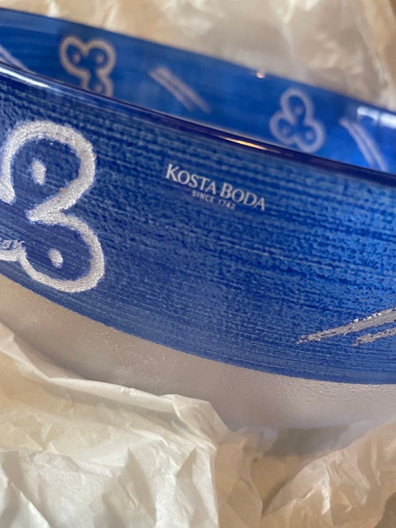 北欧　KOSTA BODA ガラス器　花器　ガラスボウル　28.5㎝ガラスボール