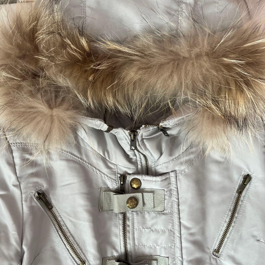 平成ブルゾンパンクグランジy2kファージャケットダウンコアarchiveグレー