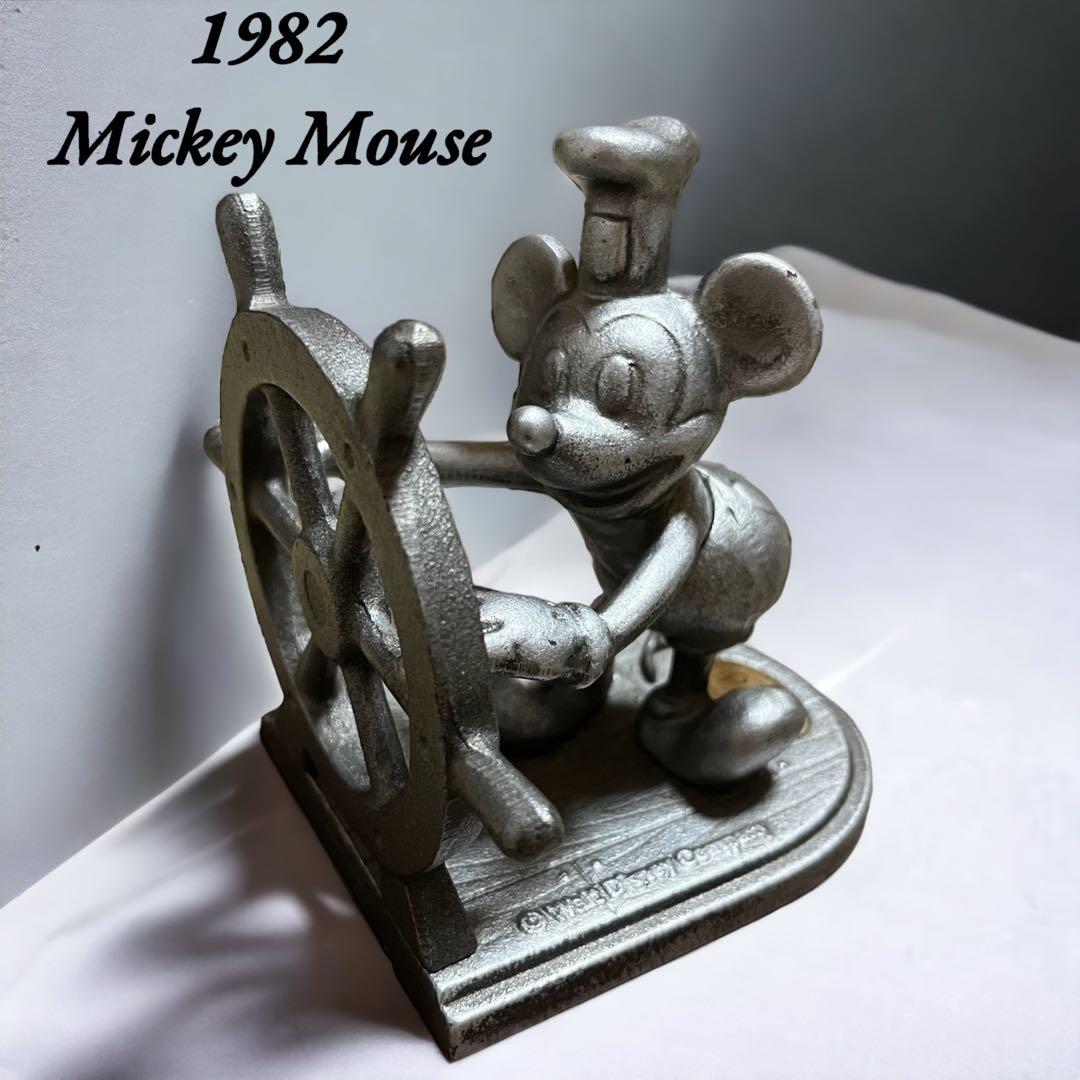✨激レア✨ ヴィンテージ ミッキー 置物 蒸気船ウィリー 金属製 ディズニー