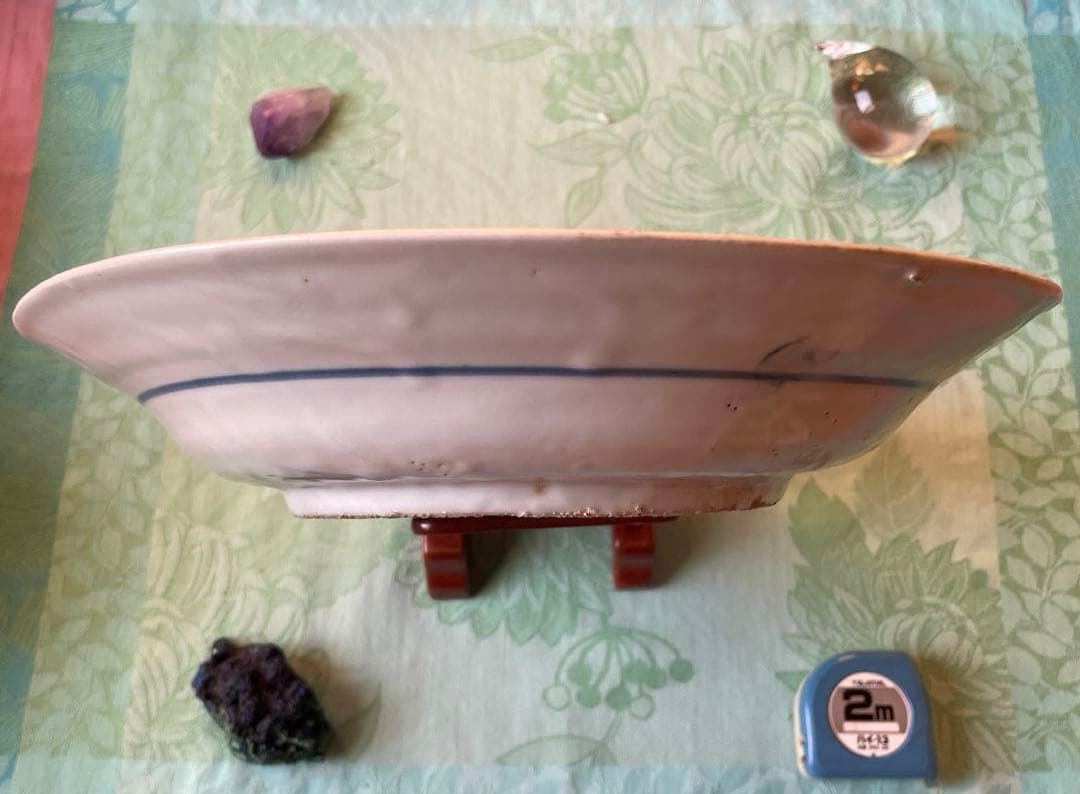 呉須染付　花鳥文様　古染付　中皿