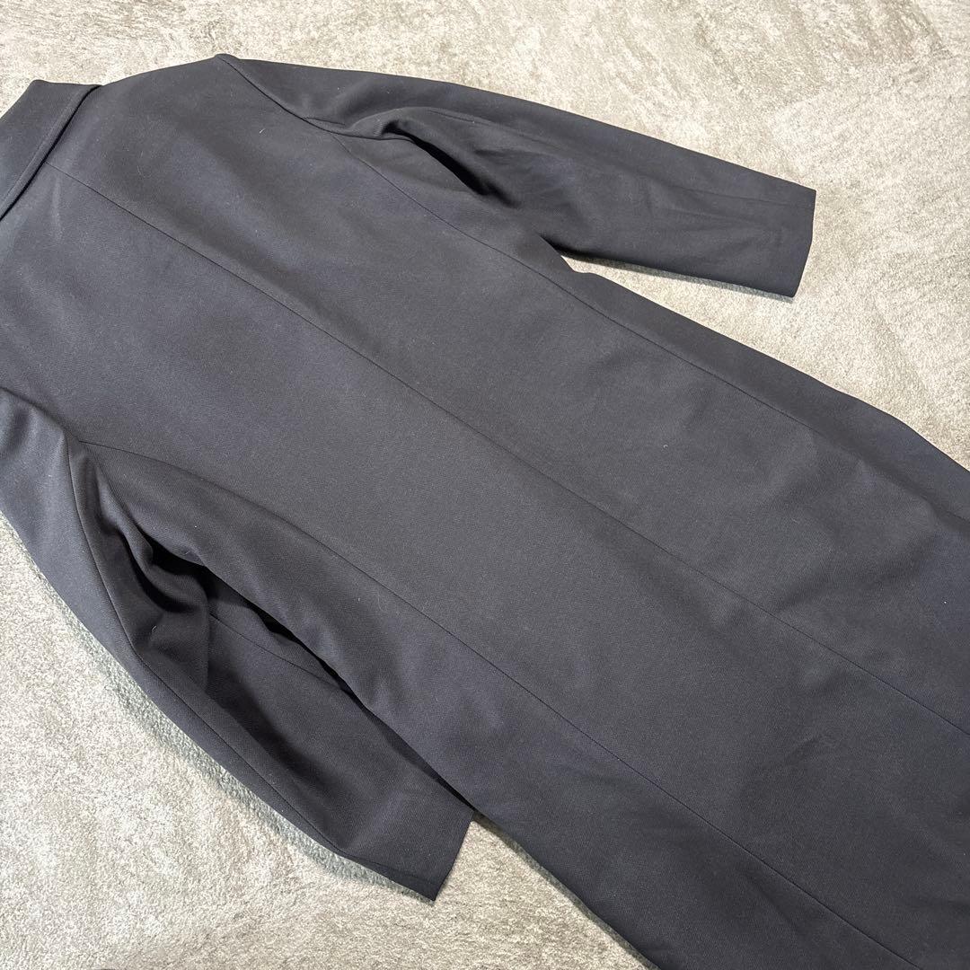 【美品】お受験 高級ロングコート S ネイビー 紺 エスコミュール小学校、幼稚園