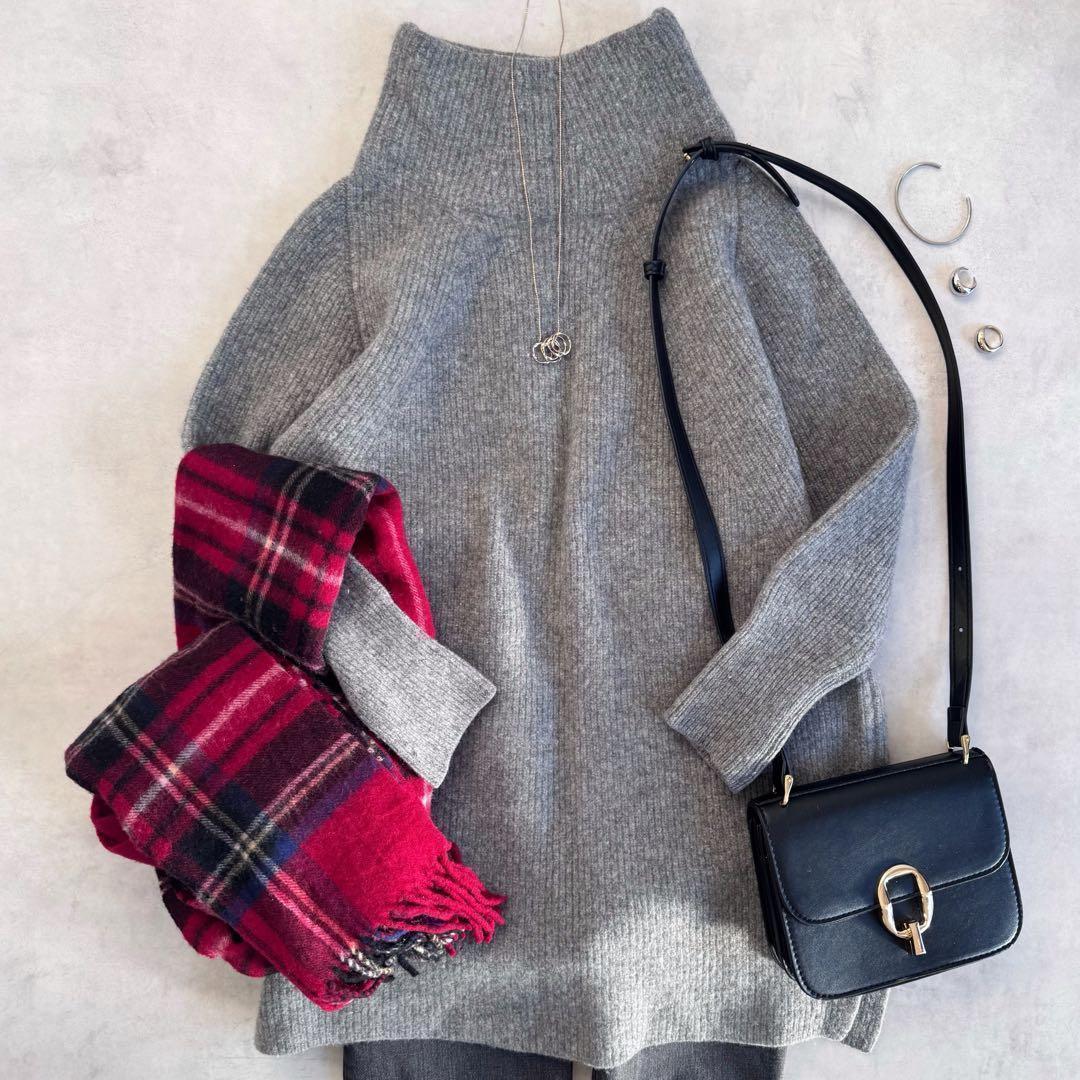 美品▲Deuxieme Classe ハイネック ニット セーター 日本製